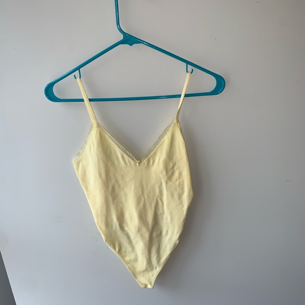 Yellow tank bodysuit